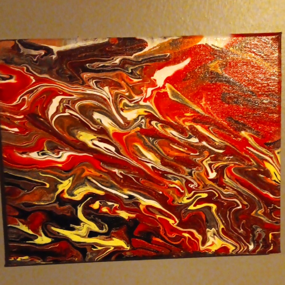 Abstract Red and Yellow Canvas Art (Set) Of 8x10